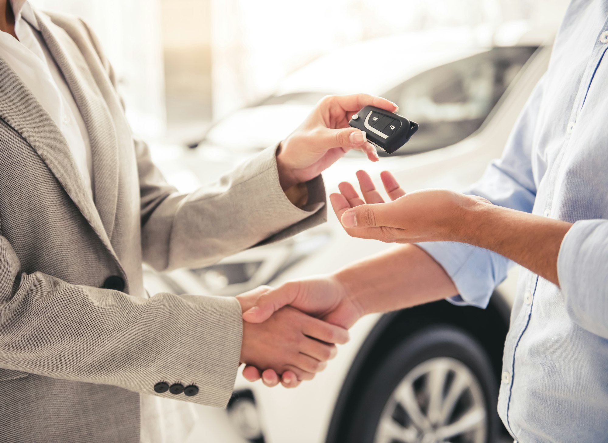 Visiting car dealership